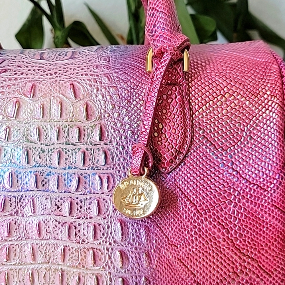NWT🫦 BRAHMIN Sundial Collection Stacey Multi Top Zip Satchel Bag - Picture 5 of 16